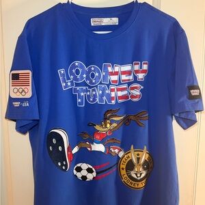 Team USA x Looney Tunes Freeze Max Soccer Loose Fit T-Shirt - Royal Blue Size XL